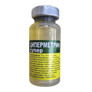 Циперметрин супер – биоцид за борба с пълзящи и летящи насекоми - 10 мл