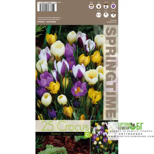 Минзухар Ботанически Микс / Crocus Botanical Mixed - 25 бр луковици