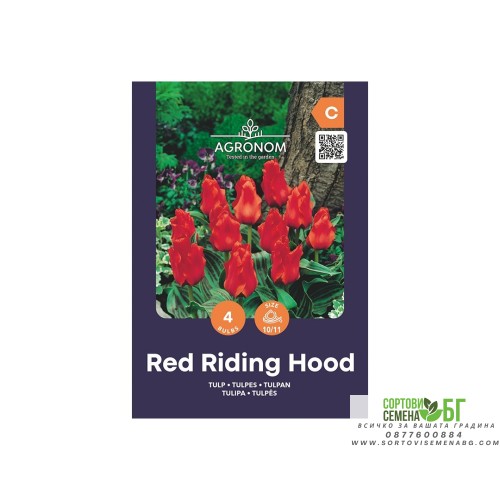 Лале Червената шапчица / Tulipa Red Riding Hood - AGRONOM - 4 бр луковици