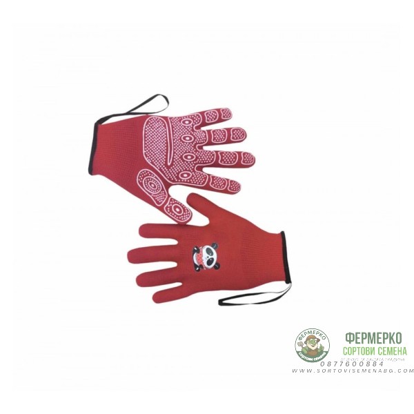 Детски градински ръкавици с PVC точки и връзки за закачане