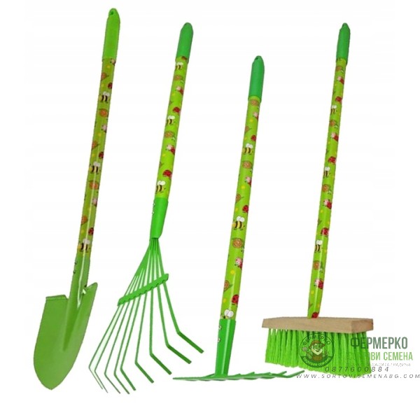 Детска лопата (копачка) с дълга дръжка - 74 см