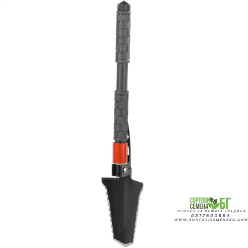 Mногофункционална сгъваема лопата с огниво и текстилен калъф Mногофункционална сгъваема лопата с огниво и текстилен калъф