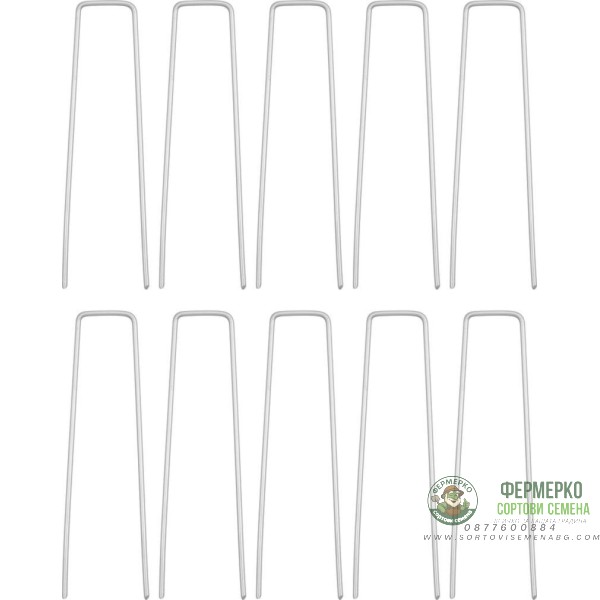 Метални скоби за закрепване - 4х15 см - 40 броя