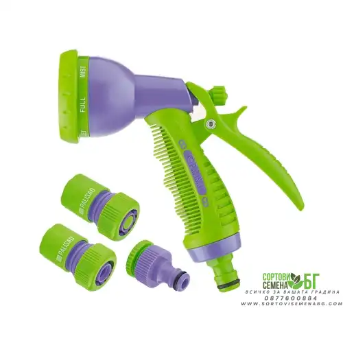Комплект свързване на маркуч 3/4 с пистолет за поливане 6 функции Palisad Комплект свързване на маркуч 3/4 с пистолет за поливане 6 функции Palisad