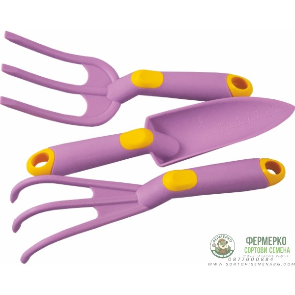Комплект градински инструменти Малък градинар Rampik Лилав