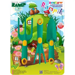 Комплект градински инструменти Малък градинар Rampik Tюркоаз