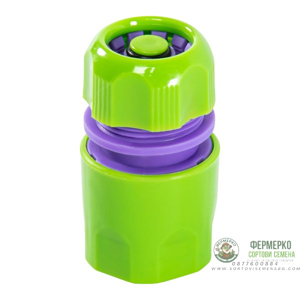 Съединител за маркуч 1 2, аквастоп, пластмасов Palisad