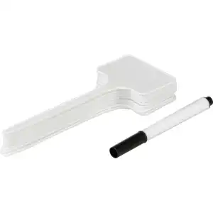 Табелки за надписване + маркер - 10 броя