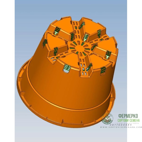 Саксия за отглеждане на боровинки с дренажна мрежа 40л