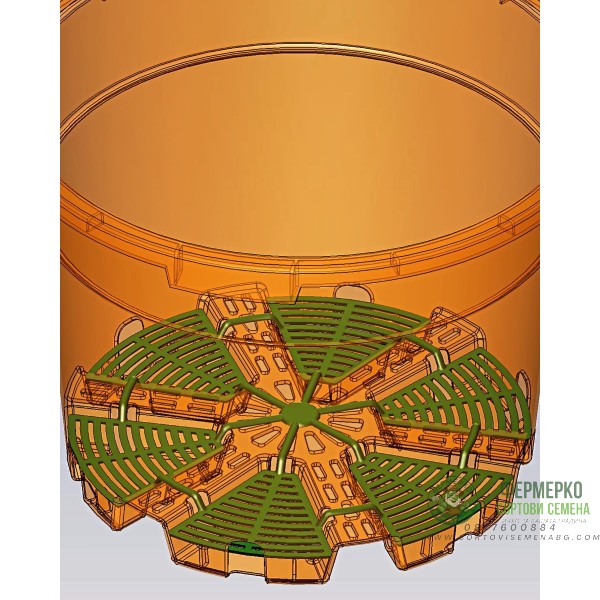 Саксия за отглеждане на боровинки с дренажна мрежа 40л