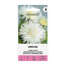 Астри Бели Игловидни Уникум Callistephus chinensis L Ness Unicum