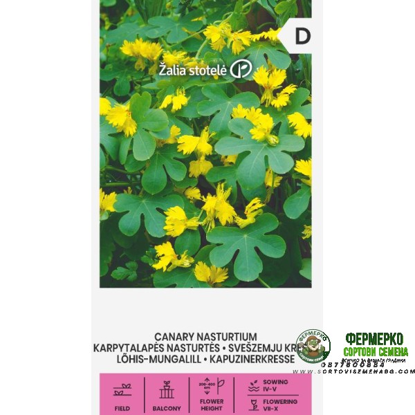 Настурция Канарче Tropaeolum peregrinum