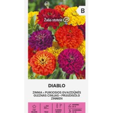 Циния Двойна Микс Диабло Zinnia elegans dahlienflora