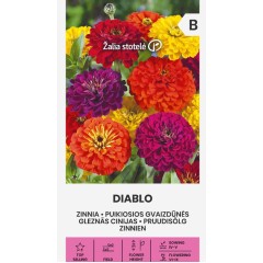 Циния Двойна Микс Диабло Zinnia elegans dahlienflora