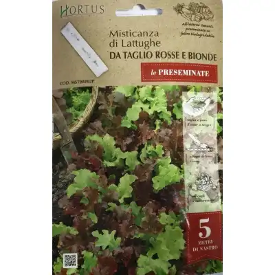 Семена на лента за Микс Салати Червена и Зелена Misticanza di Lattughe da taglio Rosse e Bionde