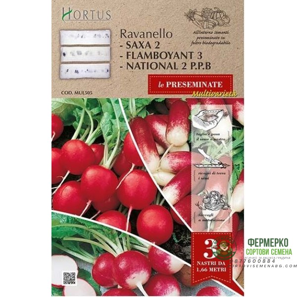 Семена на Лента Репички Микс (три вида) Ravanello Multivarieta