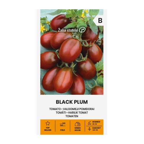 Домат Чери Черно издължено сорт Black Plum