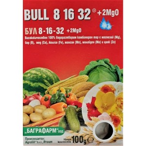 Висококачествен 100% водоразтворим комбиниран тор Бул / Bull 8-16-32 +2MgO