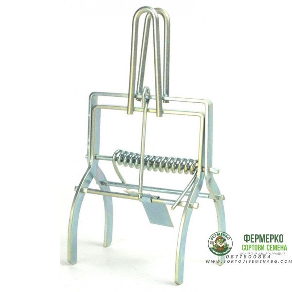 Метален поцинкован капан за къртици, плъхове и мишки - 20х15 см