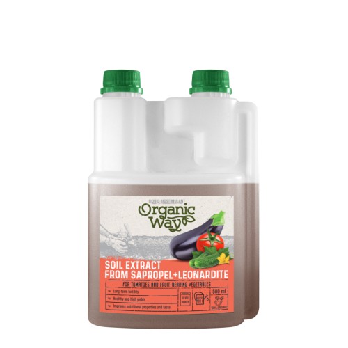 Органичен биостимулатор за домати и плододаващи зеленчуци / Soil extract from sapropel + leonardite 500 мл