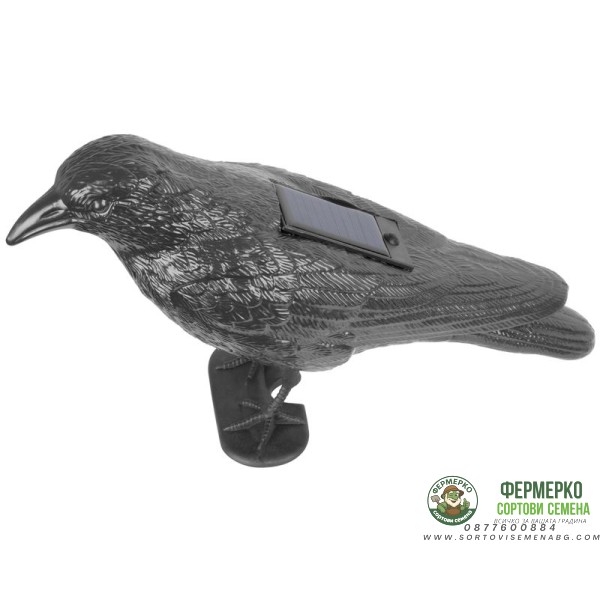 Соларен стоящ гарван за отблъскване на птици