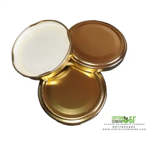 Капачки за буркани с винт ф 66 мм - златни Капачки за буркани с винт ф 66 мм - златни