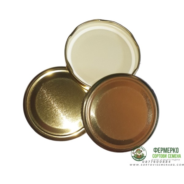 Капачки за буркани с винт ф 82 мм - златни