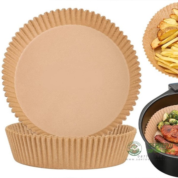 Незалепващи кръгли хартиени тави за Еър Фрайър Air Fryer ф16