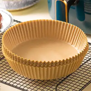 Незалепващи кръгли хартиени тави за Еър Фрайър / Air Fryer / ф16