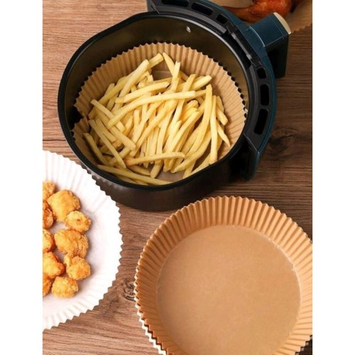 Незалепващи кръгли хартиени тави за Еър Фрайър / Air Fryer / ф16