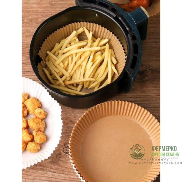 Незалепващи кръгли хартиени тави за Еър Фрайър Air Fryer ф16