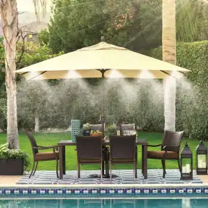 Система за охлаждане с водна мъгла – 15 м - 8 хромирани дюзи