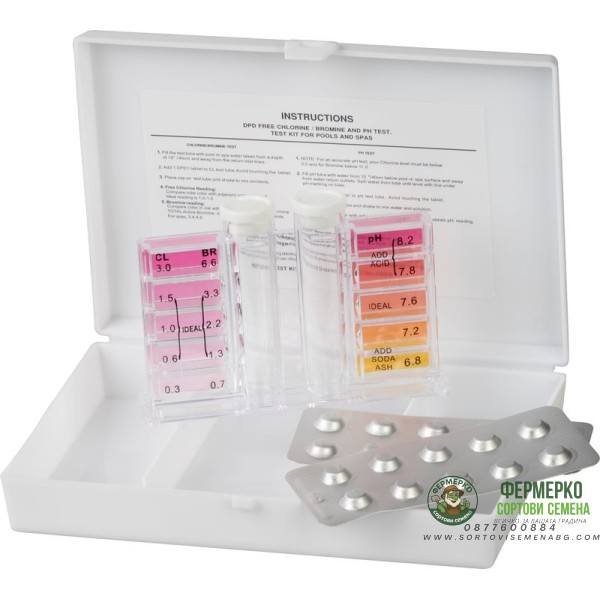 Тестер за басейн pH кислород – 20 бр таблетки