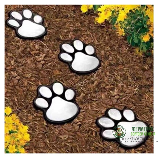 LED соларно тяло за земя Лапички PAW - студена светлина - 4бр. комплект