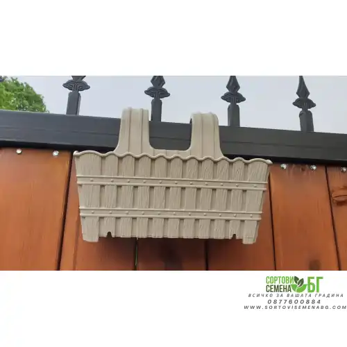 Саксия (Кашпа) тип кошничка с куки 28 см Саксия (Кашпа) тип кошничка с куки 28 см