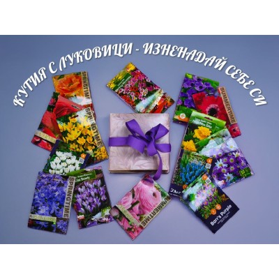 Кутия с Луковици Изненадай себе си (над 50 бр. различни видове луковици)