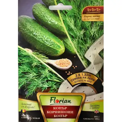 Семена на лента от Копър, Корнишони, Копър