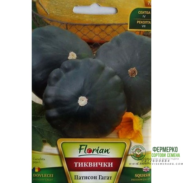 Тиквички Патисон Гагат (Тъмно зелени)