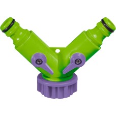 Разклонител 2-канален, регулируем, вътрешна резба 3 4, пластмасов