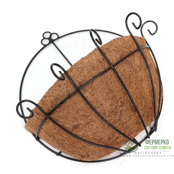 Стенна кашпа (Ковано желязо с кокос)