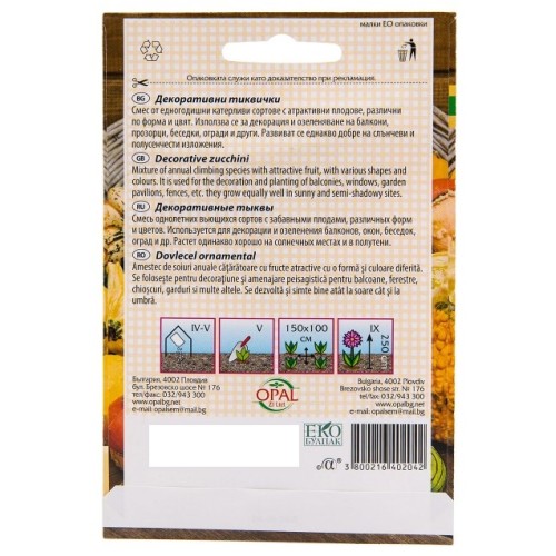 Декоративни тиквички микс / Cucurbita pepo ornamental