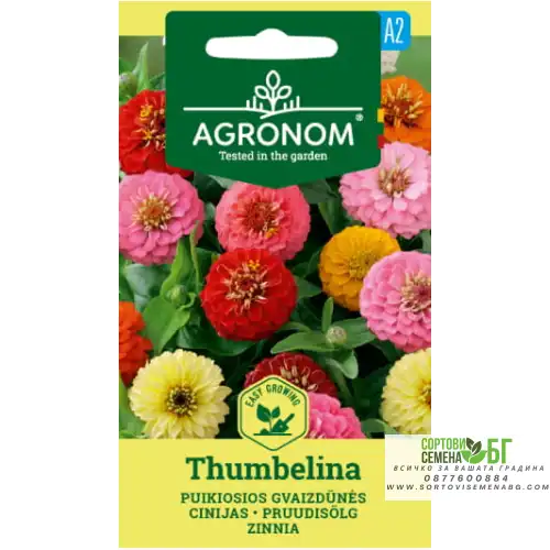 Циния Микс Палечка / Zinnia elegans Jacq Thumbelina