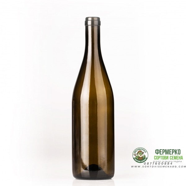 Стъклена Бутилка Бургундия традиционна (тъмно зелена) 750мл