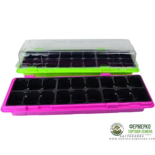 Двоен пакет Мини оранжерия 2бр х 18 бр гнезда с капак