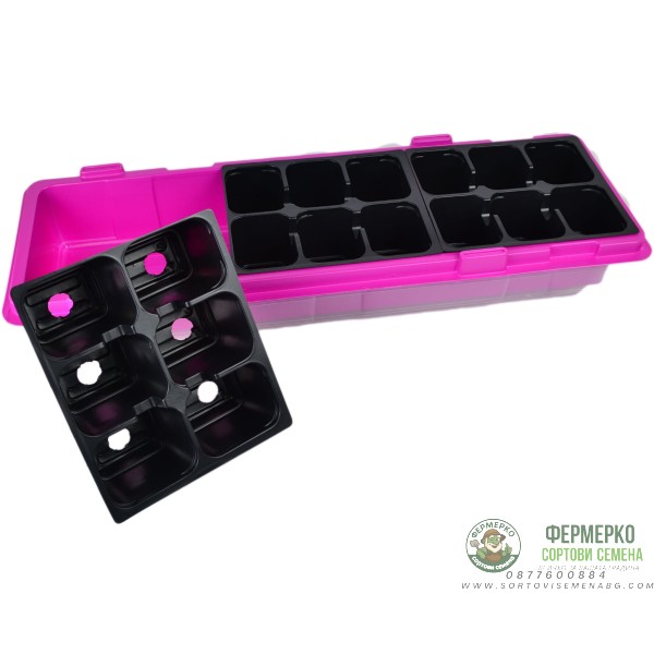 Двоен пакет Мини оранжерия 2бр х 18 бр гнезда с капак