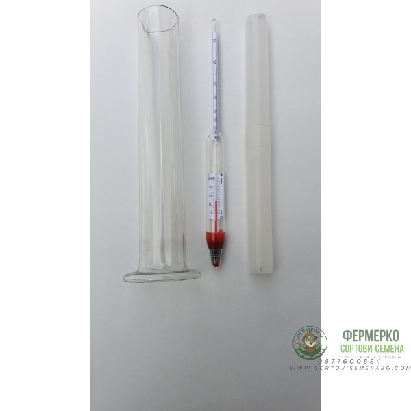 Спиртомер с температурна корекция + цилиндър