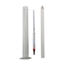 Спиртомер с температурна корекция 0–100° + цилиндър 250 мл