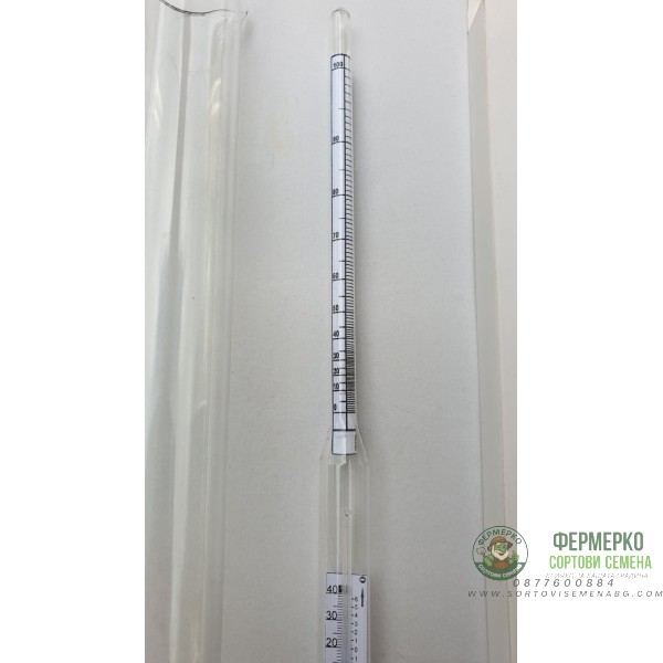 Спиртомер с температурна корекция 0–100° + цилиндър 250 мл