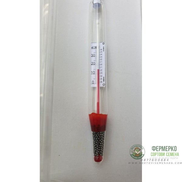 Спиртомер с температурна корекция 0–100° + цилиндър 250 мл