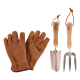 Комплект градински инструменти от неръждаема стомана Esschert Design - 3 части (ръкавици,лопатка,вилица)